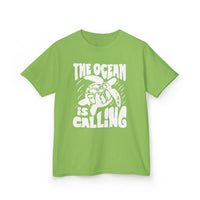 Gildan 5000B | Kids' Sea Turtle Adventure T-Shirt - "The Ocean is Calling" Graphic Tee