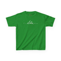 Gildan 5000B | Kids' "Aloha" Summer Vibe Cotton T-Shirt – Tropical Minimalist Tee