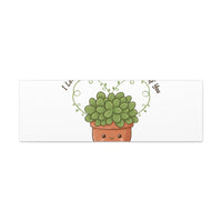 I Can't Even Leaf You Canvas, Plant Parent Pun | Sage Cream Botanical Art