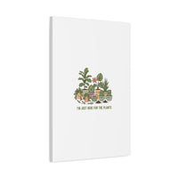 I'm Just Here for the Plants Canvas | Plant Parent Pun, Sage Botanical Wall Art