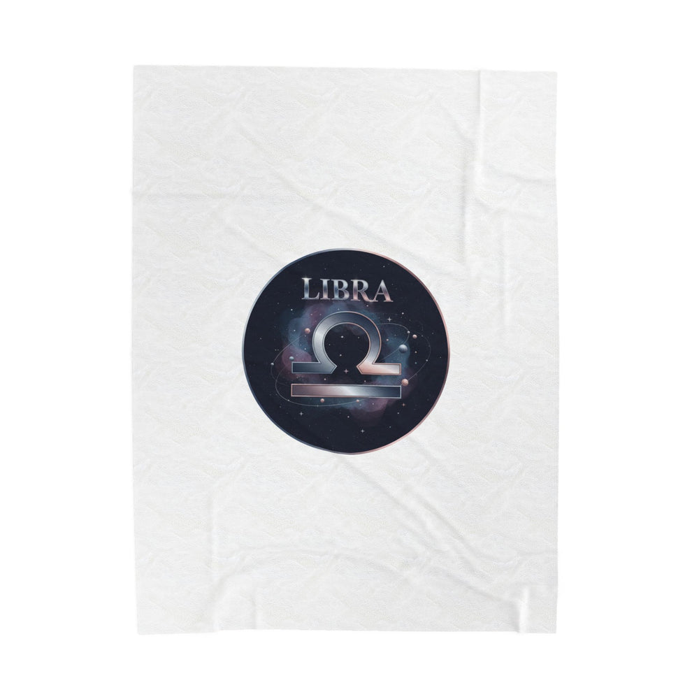 Libra Constellation Blanket | Astrological Galaxy Zodiac, Metallic Foil Accent