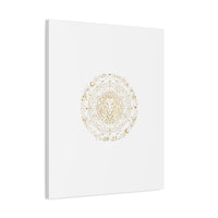 Gold Leo Zodiac Canvas, Astrological Constellation Art | Metallic Lion Wall Art