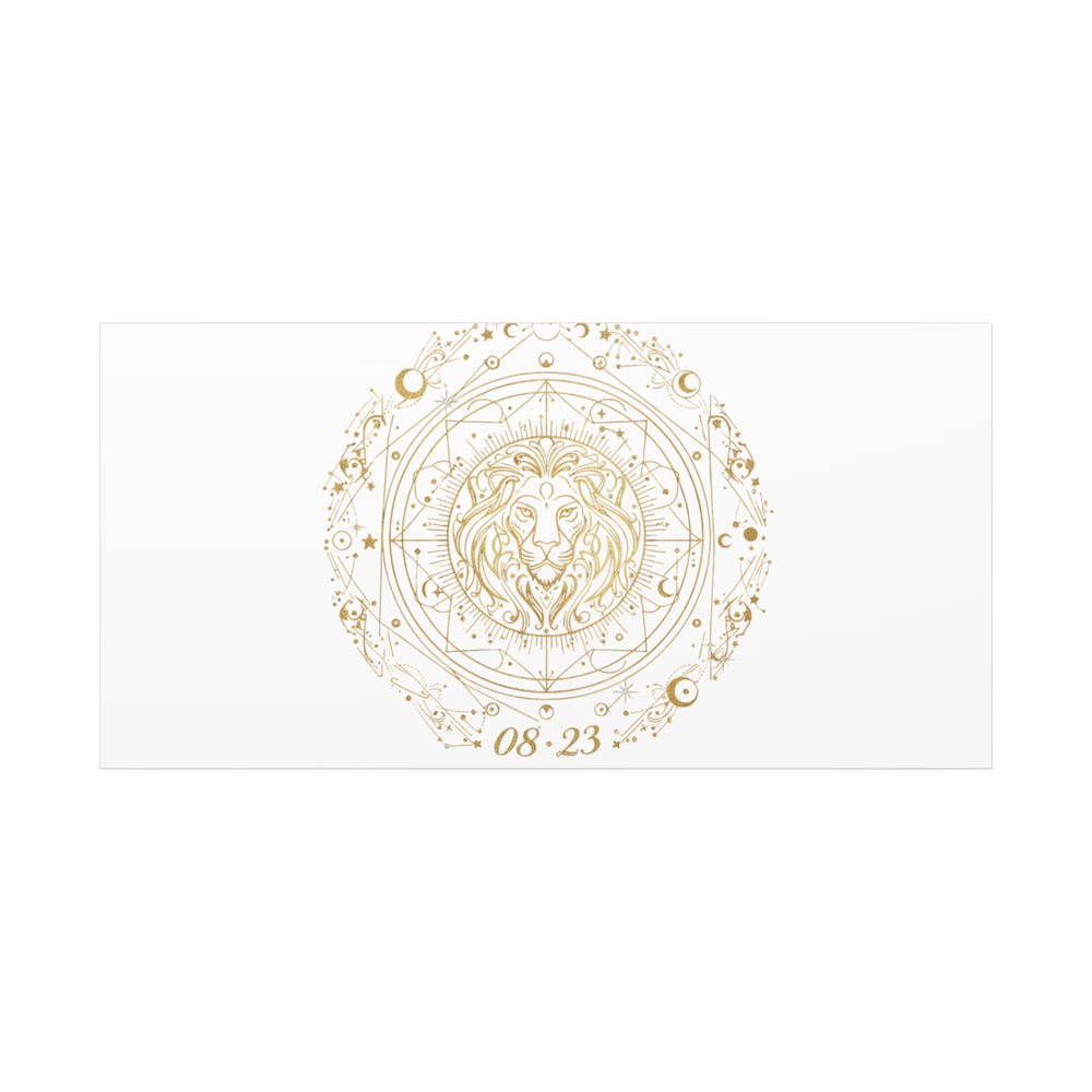 Gold Leo Zodiac Canvas, Astrological Constellation Art | Metallic Lion Wall Art