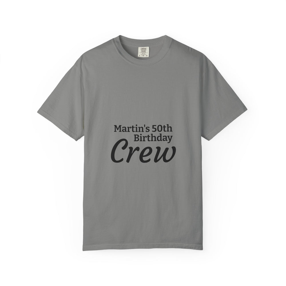 Birthday Crew T-Shirt – Personalized “Martin’s 50th Birthday Crew” Party Tee