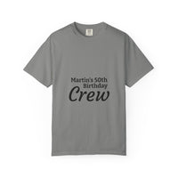 Birthday Crew T-Shirt – Personalized “Martin’s 50th Birthday Crew” Party Tee