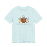 Bella+Canvas3001 | Caffeinated to Conquer Mondays | Cute Coffee Unisex Jersey Tee
