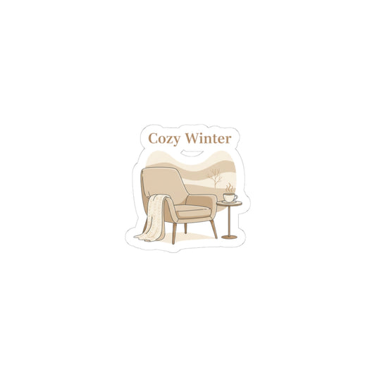Cozy Winter Micro-Print Sticker | Slow Life Minimalist, soft life aesthetic