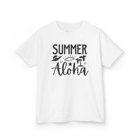 Gildan 5000B | Toddler & Youth Summer Aloha Shirt | Beach Theme Graphic Tee for Boys & Girls