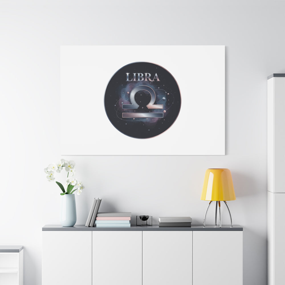 Libra Zodiac Canvas, Astrology Wall Art | Constellation Galaxy Print