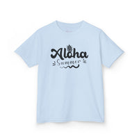 Gildan 5000B | Kids' "Aloha Summer" Graphic Tee – Soft Cotton Beach & Vacation T-Shirt