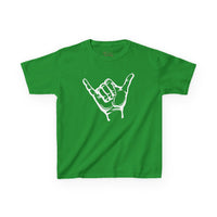 Gildan 5000B | Kids' Shaka Hand "Hang Loose" Graphic Tee – Soft Cotton Youth T-Shirt