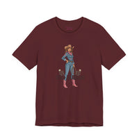 Bella+Canvas3001 | Wild at Heart Cowgirl Tee | Western Valentine, boot heart design
