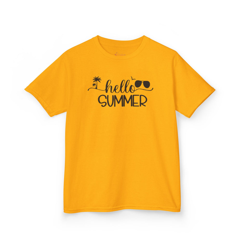 Gildan 5000B | Hello Summer Kids' Aloha T-Shirt | Toddler & Youth Summer Graphic Tee