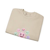 Pastel Doodle Emoticon Pattern Sweatshirt | cute emoji sticker repeat