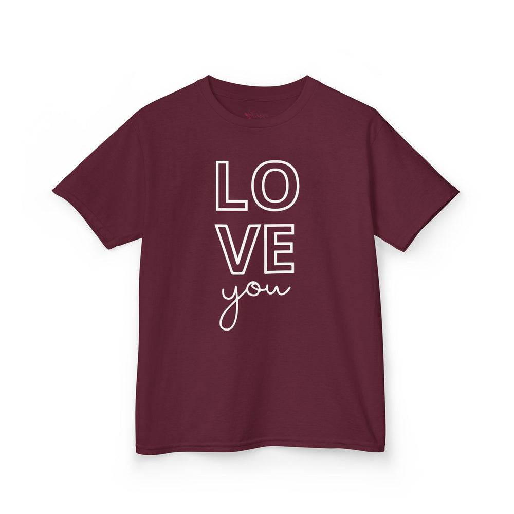 "Love You" Youth T-Shirt | Cute Valentine's Day Graphic Tee for Kids