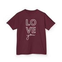 "Love You" Youth T-Shirt | Cute Valentine's Day Graphic Tee for Kids