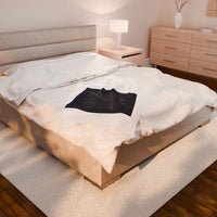 Zodiac Constellation Wheel Velveteen Plush Blanket | Astrological Cosmic Map, Gold Foil Accents