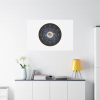 Zodiac Constellation Wheel Canvas, Astrology Art Print | Gold Foil Galaxy