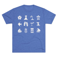 Next Level 6010 | Tropical Vacation Symbols Graphic Tee - Unisex Beach Wear