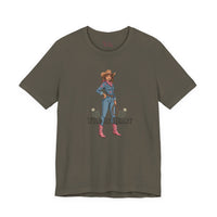 Bella+Canvas3001 | Wild at Heart Cowgirl Tee | Western Valentine, boot heart design