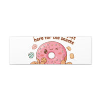 Donut Snacks Pun Canvas | Food & Snack Humor, Cozy Kawaii Art