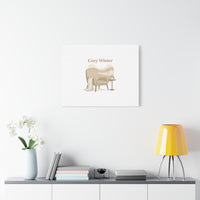Cozy Winter minimal line art Canvas | Slow Life, soft life neutral wall decor