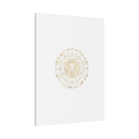 Gold Leo Zodiac Canvas, Astrological Constellation Art | Metallic Lion Wall Art