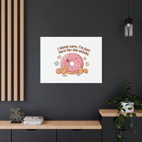 Donut Snacks Pun Canvas | Food & Snack Humor, Cozy Kawaii Art
