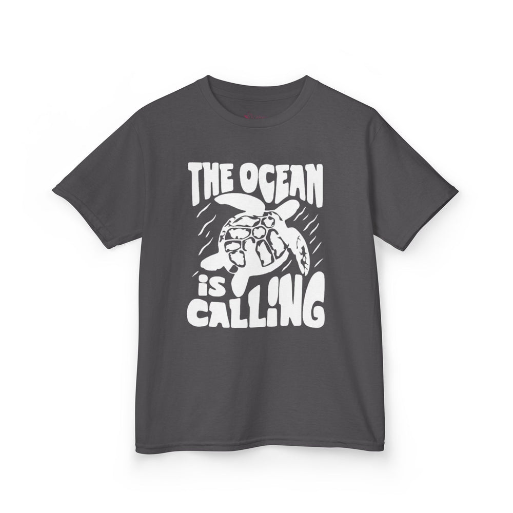 Gildan 5000B | Kids' Sea Turtle Adventure T-Shirt - "The Ocean is Calling" Graphic Tee