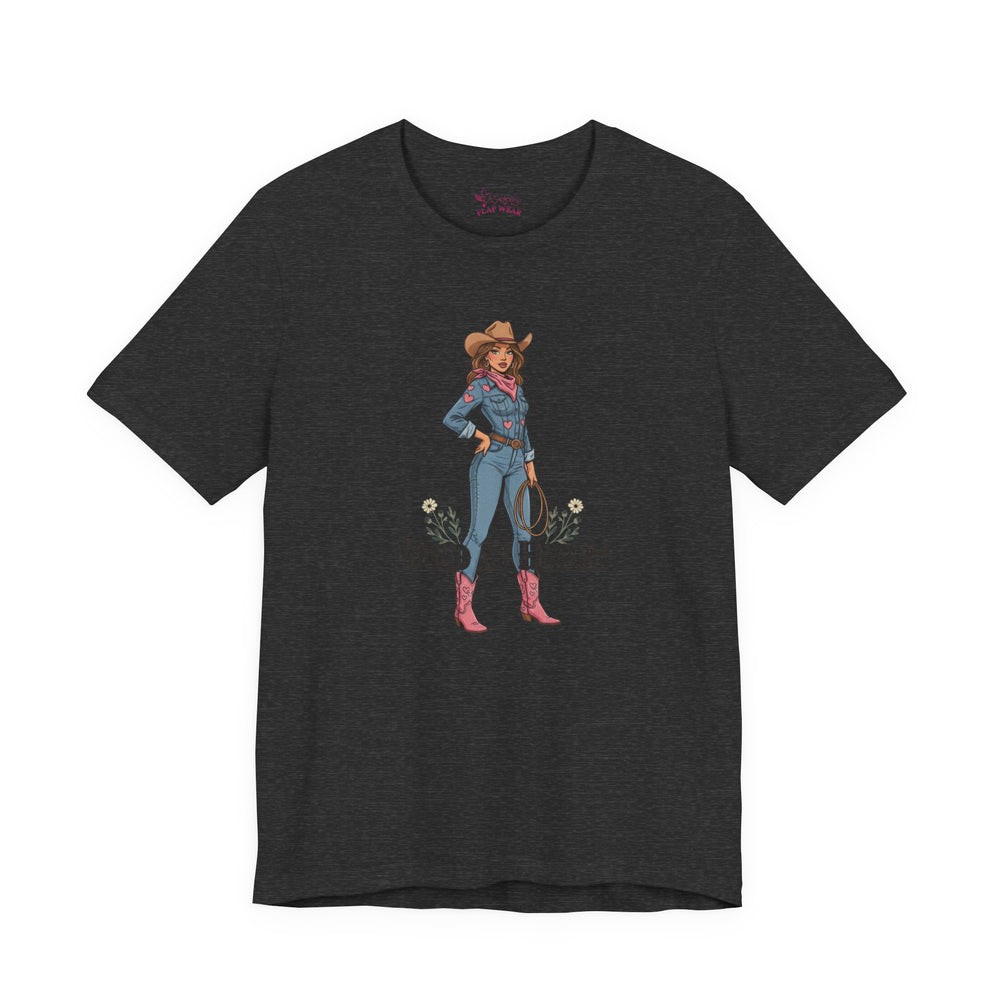 Bella+Canvas3001 | Wild at Heart Cowgirl Tee | Western Valentine, boot heart design