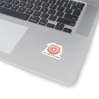 Donut Worry Be Happy Donut Sticker | Food Pun, Cute Snack Humor