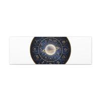 Zodiac Constellation Wheel Canvas, Astrology Art Print | Gold Foil Galaxy