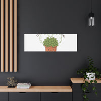 I Can't Even Leaf You Canvas, Plant Parent Pun | Sage Cream Botanical Art