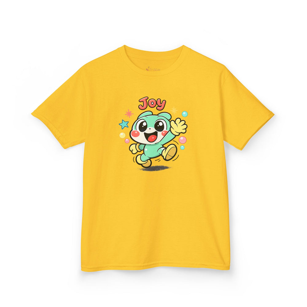 Gildan 5000B | The "Joy" Character Tee: Kids' Joyful Cartoon Character T-Shirt – Bright & Playful Design | Toddler & Youth "Joy" Graphic Tee – Cute Kawaii Style Mascot | Colorful "Joy" Stars & Bubbles...