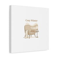 Cozy Winter minimal line art Canvas | Slow Life, soft life neutral wall decor