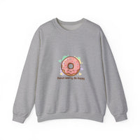 Donut Worry Be Happy Sweatshirt | Food Pun, Cozy Snack Humor