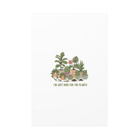 I'm Just Here for the Plants Canvas | Plant Parent Pun, Sage Botanical Wall Art