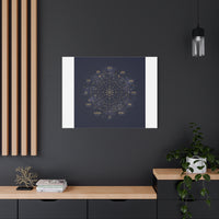 Gold Zodiac Wheel Canvas | Astrology Constellation Art, Cosmic Wall Print