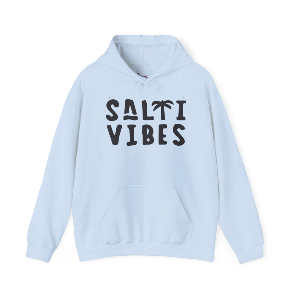 Gildan 18500 | Unisex "Salti Vibes" Palm Tree Graphic Hoodie – Tropical Coastal Fleece – Premium Soft Beachwear Pullover