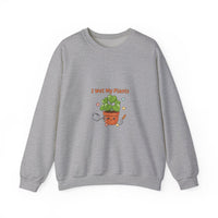 I Wet My Plants sweatshirt | Plant Parent Humor, sage cream botanical pun
