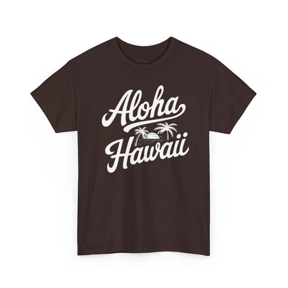 Gildan 5000 | Vintage Aloha Hawaii T-Shirt - Retro Island Paradise Tee - Unisex Hawaiian Vacation Shirt