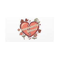 Independently Unloved Heart Print Canvas | Anti Valentine, Single Humor