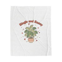 Single and Sassy Velveteen Plush Blanket | Anti Valentine, Funny Single Humor