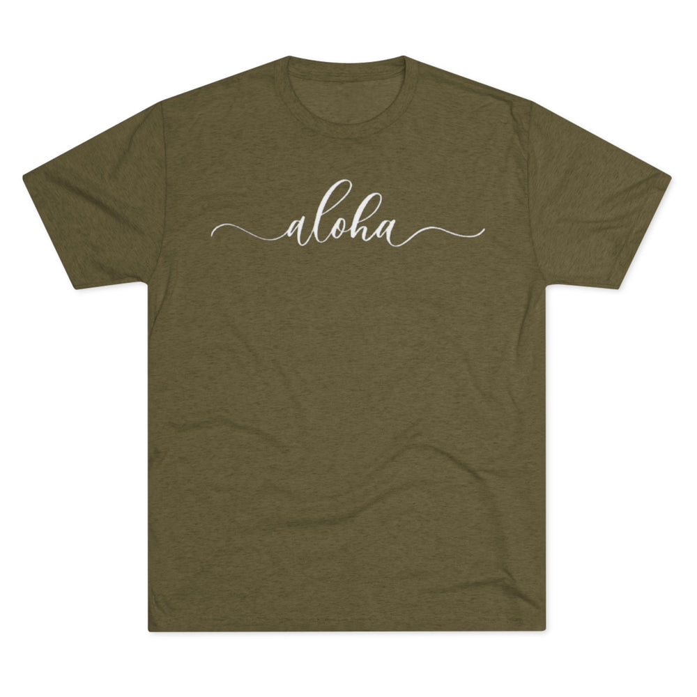 Next Level 6010 | Aloha Script Unisex Tri-Blend Vintage Tee – Summer Vibes Collection