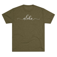 Next Level 6010 | Aloha Script Unisex Tri-Blend Vintage Tee – Summer Vibes Collection
