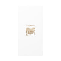 Cozy Winter minimal line art Canvas | Slow Life, soft life neutral wall decor