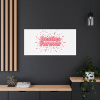 Besties Forever Canvas | Galentine’s Friendship Wall Art, Pink Confetti
