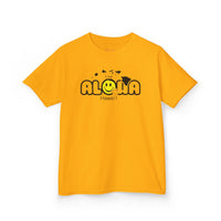 Gildan 5000B | Kids' Live Aloha Hawaii Smiley Face T-Shirt - Tropical Summer Tee