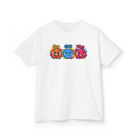 Gildan 5000B | Kids' "Joy, Chill, Vibe" Trio Graphic Tee | Kids Tee — Joy Chill Vibe Emoji Trio Graphic T-Shirt