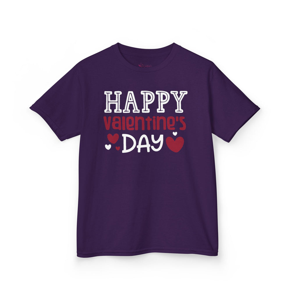 Kids Happy Valentine Day T-Shirt – Youth Valentine’s Day Graphic Tee – Soft Cotton Holiday Shirt for Boys & Girls